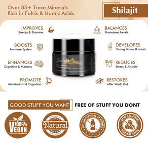 Pure Himalayan Shilajit Resin Wild-Cultivated Fulvic Acid 85+ Trace Minerals Herbal <b>Extract</b> for Strength Stamina Immune Support - Product Image 4