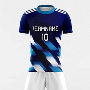 ชุดฟุตบอลโพลีเอสเตอร์100% คุณภาพสูงเหมาะกับอุตสาหกรรมด้านหน้าปรับแต่งได้เหมาะกับเทคโนโลยีการตัดอัตโนมัติทุกสี - Product Image 2