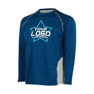 Rash Guard hommes UPF 50 + à manches longues Polyester t-shirt séchage rapide pêche Protection solaire chemise sport course hauts pullover - Product Image 5