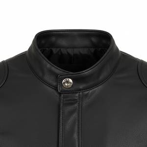 Veste en cuir pour motard pour homme avec fermeture éclair de haute qualité pour les vestes de moto - Product Image 3