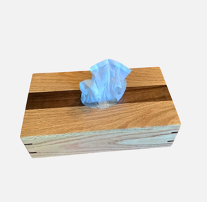 Caja de pañuelos de madera Rectangular de diseño elegante, caja de almacenamiento de servilletas, organizador hecho a mano, servilletero de madera oscura para el hogar y la Oficina - Product Image 5