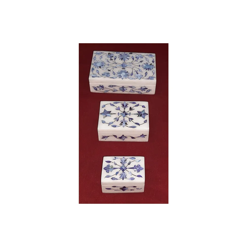 Marble Inlay Mother Of Pearl Jewelry Boxes For Giveaway Marble Inlay MOP Box For Gift Decorative Marble Mop Boxes