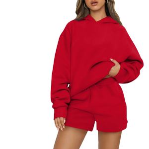 เสื้อฮู้ดลำลองสำหรับผู้หญิง ผ้าถักนิตติ้ง 100% ผ้าฝ้าย ตกแต่งตราสัญลักษณ์ด้านหน้า สีตามสั่ง แขนทรงปีกค้างคาว ทรงหลวม ยาว - Product Image 1