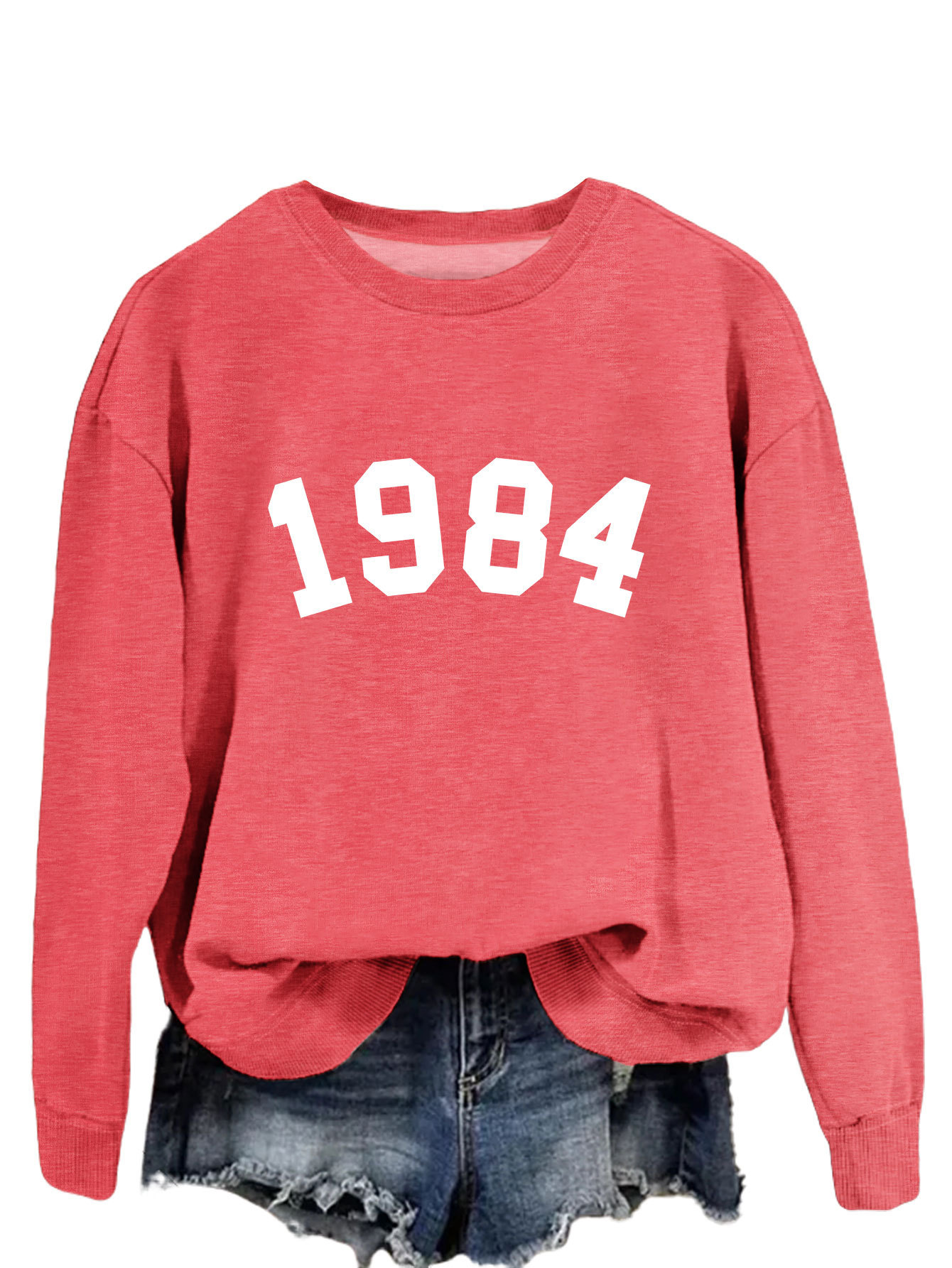 Red sweatshirt (white font)