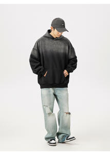 Sweat-shirts à capuche de style ninja en coton épais personnalisés avec masque, sweats-shirts surdimensionnés lourds pour hommes avec masque - Product Image 4