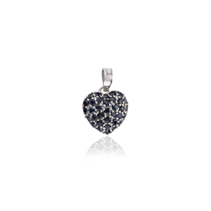 Vente chaude Produits 925 Sterling Silver Véritable Coeur Forme Bleu Saphir Pendentif Pour Les Femmes Nouveautés Bijoux Magnifique - Product Image 1