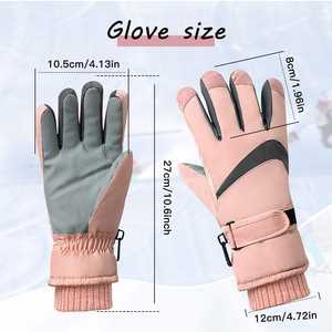 Direct Factory Supplied Windproof <b>Waterproof</b> Goat Leather Ski <b>Gloves</b> Winter Customizable Logo Design Warm Ski Boarding <b>Gloves</b> - Product Image 4