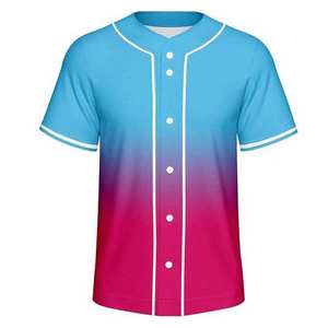 Maillot de baseball vierge pour homme, chemise décontractée à manches courtes boutonnée, uniforme sportif personnalisable avec nom d'équipe, impression par sublimation sur polyester - Product Image 5