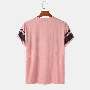 Vente en gros T-shirt pour homme 100% coton Col rond Logo OEM personnalisé Couleur personnalisée Design T-shirt pour homme - Product Image 2