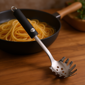 Ghidini Cipriano Serveur à spaghetti en acier inoxydable TWIST Chrome Noir Outils pour pâtes - Product Image 3