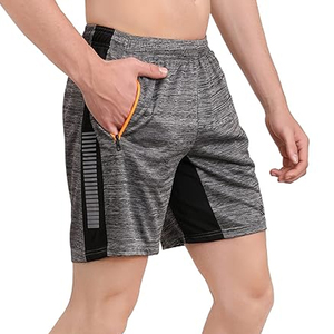2024 OEM Men's Gym Workout Shorts Quick Dry Breathable Eco-Friendly Anti-Wrinkle Custom Logo High Street Style Plain Dyed - Product Image 3