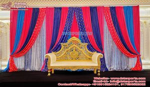 Telones de Fondo Lisos Multicolores para Escenario de Boda, Hermoso Telón de Fondo para Ceremonia de Sangeet, Colorido Telón de Fondo para Noche de Mehndi - Product Image 3