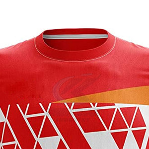 Servicio OEM, Diseño Personalizado, Camiseta de Fútbol Transpirable de Manga Corta para Hombre, Ropa de Práctica de Verano, 100% Poliéster - Product Image 3