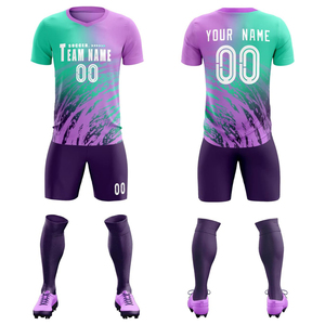 Conjunto de Uniforme de Fútbol Personalizado 100% Poliéster para Hombre y Jóvenes, Jersey y Pantalones Cortos de Fútbol de Secado Rápido, Equipación de Equipo - Product Image 1