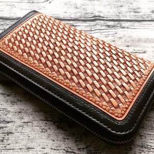 Famous Branded Genuine Cow Calf <b>Leather</b> <b>Small</b> Clutch <b>Purse</b> with Zipper Closure Waterproof Hand Engreving Design for Women - Product Image 6