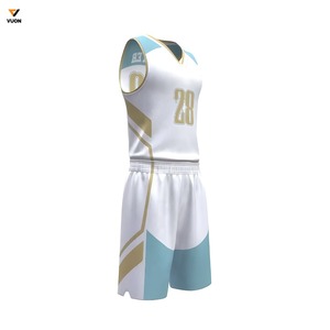 Ensemble d'uniformes de basket-ball personnalisés de haute qualité, ensemble de short et maillot de basket-ball réversible cousu avec logo brodé - Product Image 5