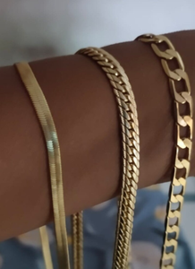 Gargantilla gruesa chapada en oro de 18K, cadena de capas, bola, cuerda de serpiente, clip de papel, collar de cadena cubana para mujer - Product Image 2