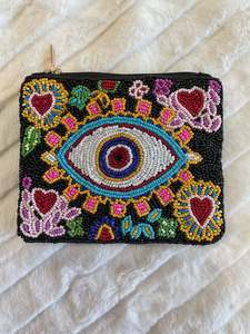 กระเป๋าใส่เหรียญประดับลูกปัดแบบคลาสสิกกระเป๋าแต่งหน้าประดับด้วยลูกปัดมุกและเพชรของขวัญสำหรับงานแต่งงานหรือปาร์ตี้สำหรับผู้หญิง - Product Image 3