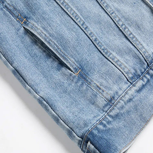 Vente en gros Veste en jean jaune pour femmes Veste décontractée personnalisée Veste courte en jean mince à la mode pour femmes - Product Image 5