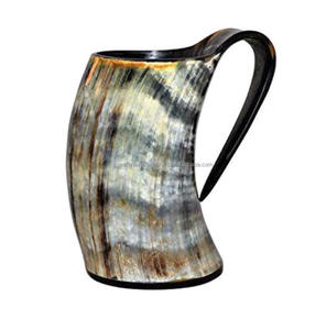 Tasse en corne Unique pour boire de la bière décor intérieur Design de matériau Unique tasse à boire - Product Image 5