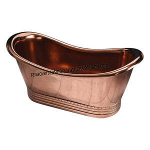 Baignoire créative et brillante en cuivre Baignoire de trempage de luxe pour les centres de relaxation et les intérieurs de maison Forme et taille personnalisées au meilleur prix - Product Image 4