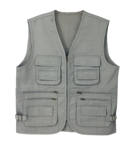 Vêtement d'extérieur respirant pour homme, multi-poches, denim, cargo, veste de pêcheur, gilet, escalade, pêche, randonnée, hiver, service OEM - Product Image 5
