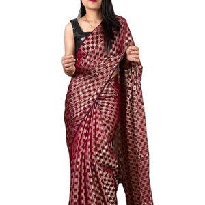 Festival Wear Última llegada Matka Silk Copper Zari & Jacquard Border Work Sari Para Boda y fiesta para mujer - Product Image 1