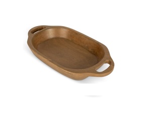Plateau en bois d'acacia artisanal de haute qualité assiette de service durable pour les mariages Ramadan Diwali Occasions - Product Image 3