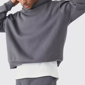 Chándal acampanado para hombre, ropa de calle con gráfico 3D Puff Print Stacked Sweatsuit Raw Hem Cut Edge Hoodie Jogger, conjunto de pantalones de chándal, lavado ácido - Product Image 3