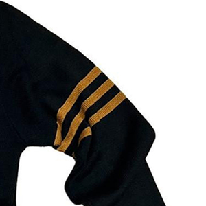 Add 1906 Alpha LOGO High Quality Premium Unisex Varsity Cardigan Sweater V-neck Black & Gold Knitted <b>Fabric</b> Soroities Uniform - Product Image 5