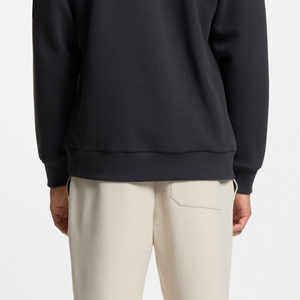 Sweat-shirt à manches longues pour homme, couleur unie, logo personnalisé, col rabattu, décontracté, basique, surdimensionné, épaules tombantes - Product Image 6