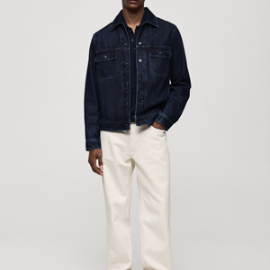 Veste en jean pour hommes à la mode printemps veste en jean déchiré conception masculine veste en jean haute pour homme - Product Image 1