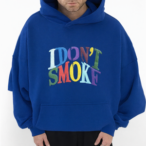 Sudadera con Capucha Extra Grande para Hombre, 100% Algodón Felpa, 450 GSM, Bajo sin Rematar, Impresión Personalizada, Logotipo OEM - Product Image 2