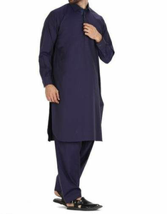 Ropa musulmana islámica de último diseño de alta calidad para hombres Shalwar Kameez con bolsillos laterales Salwar Kameez trajes transpirables - Product Image 4