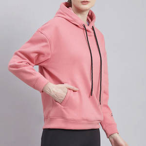 Sudadera con capucha y cremallera de lana de algodón para mujer, ropa de calle ajustada con logotipo personalizado, proveedor OEM - Product Image 3