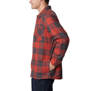Camisas de talla grande a prueba de viento cómodas de alta calidad para hombre, chaquetas ligeras, transpirables, de algodón y poliéster de punto para invierno - Product Image 5