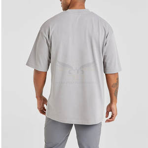 Derniers modèles T-shirts surdimensionnés pour hommes Fashion Wear T-shirts surdimensionnés pour hommes de couleur unie pour adultes - Product Image 3