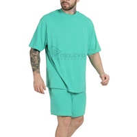 Conjunto de Verano para Hombre RELEVO INDUSTRIES, Manga Corta, Transpirable, 100% Algodón, Estilo Urbano, Camisetas Casuales con Cuello Redondo