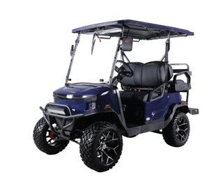 Voiture de golf électrique de luxe à 2 places avec cadre robuste, batterie au lithium, pneus durables, autonomie de 60 à 100 km, pour villas et parcs d'activités - Product Image 3