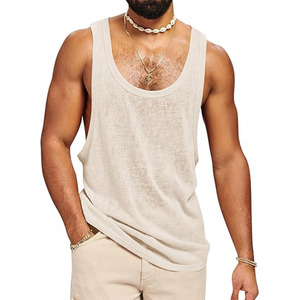 Chaleco deportivo amarillo naranja para hombre, camiseta sin mangas para entrenamiento de gimnasio, ropa deportiva transpirable de secado rápido para correr y entrenar - Product Image 1