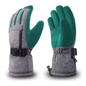 Gants de ski confortables de haute qualité, imperméables, à doigts séparés, avec fermeture à cordon, personnalisables, fournis directement par les fabricants - Product Image 4