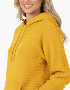 Sweat à capuche long oversize pour femme, pull décontracté, coupe ample, tissu velours, confortable, streetwear d'hiver, logo sur le devant - Product Image 2