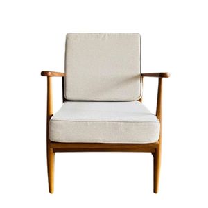 Sillón de Madera Maciza, Moderno, Minimalista y Duradero, para Descanso y Ocio, Ideal para Hoteles, Villas y Salas de Estar Residenciales - Product Image 1