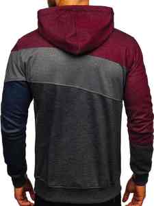 Sweat-shirt oversize noir jet en polyester, épaules tombantes, pull streetwear, bordure côtelée en polaire, haut décontracté unisexe - Product Image 2