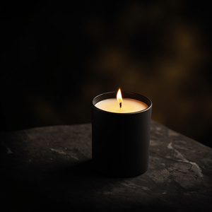 Luxury Scented Candle In Elegant White <b>Gold</b> Black Glass Jar Natural Soy Wax Fragrance Home Decor Premium Candle - Product Image 3