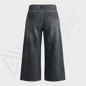 Jeans en denim pour femmes, taille haute, décontractés, de haute qualité, sur mesure, pantalon large, tendance, mode, 2026, pantalon de qualité supérieure - Product Image 2