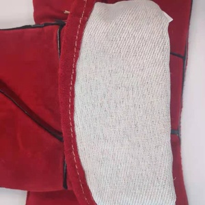 Gants de protection personnalisables avec doublure en cuir et coton résistant à la chaleur Taille XL Échantillon gratuit Gants de sécurité avec logo personnalisé Soudage - Product Image 5