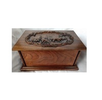 Urne en noyer personnalisable de qualité supérieure cercueil en bois simple fait à la main pour humains animaux de compagnie cendres Unique bonne conception fournitures funéraires
