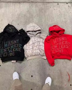 Sweatshirts Pull d'hiver avec lavage à l'acide Distressed Vintage Puff Print Unisex Custom Men's Hooded - Product Image 6