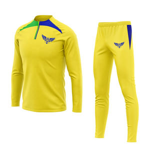 ชุดกีฬาโพลีเอสเตอร์สำหรับผู้ชายชุดวอร์มเล่นฟุตบอลแบบสวมหัวมีซิปด้านหน้าผ้าแห้งเร็วเป็นมิตรกับสิ่งแวดล้อม - Product Image 3